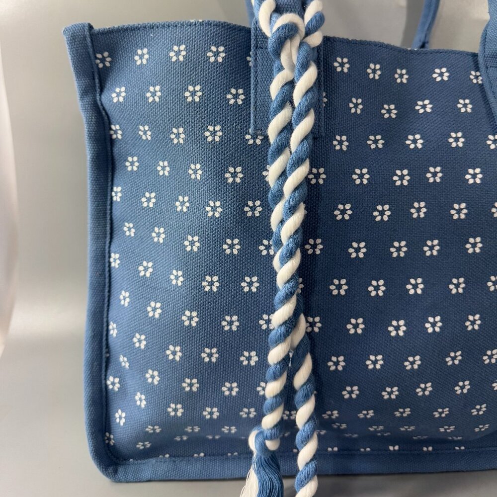 J. Crew Structured Tote Bag One Size - Chambray B… - image 3